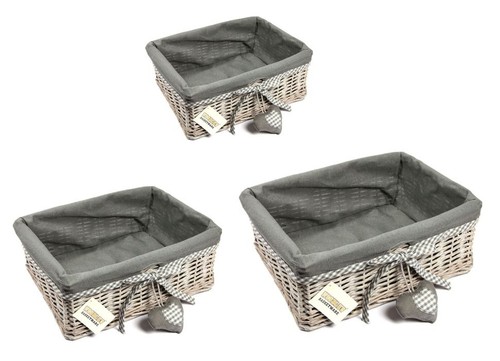 Grey wicker storage - storage, shelve