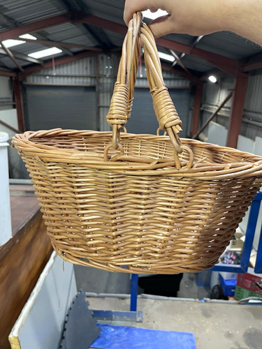 Oval wicker storage basket - oval,