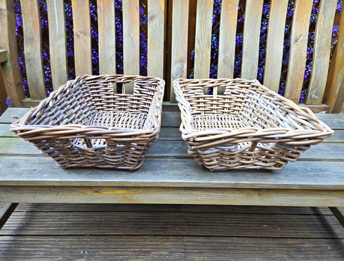 Rectangular brown wicker - 2,