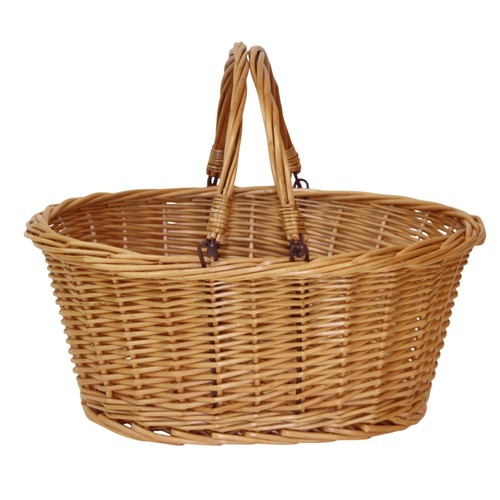 Natural wicker shopper basket - natural,