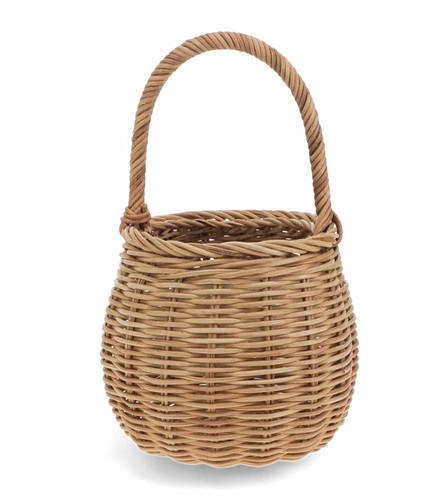Wicker round brown - brown, basket