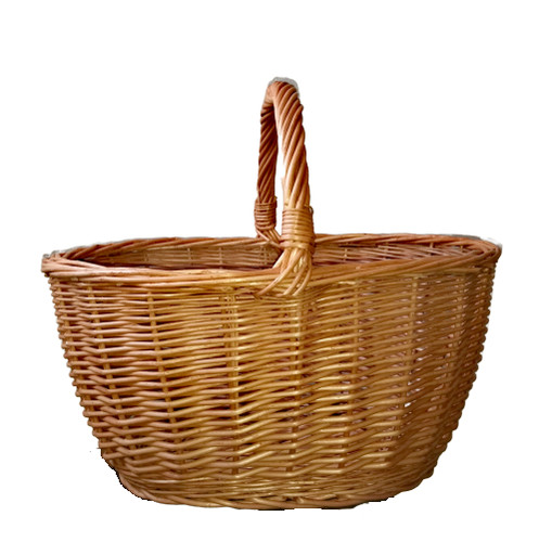 Wicker basket natural shopping - wicker,