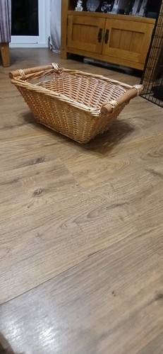 Vintage wicker storage basket - vintage,