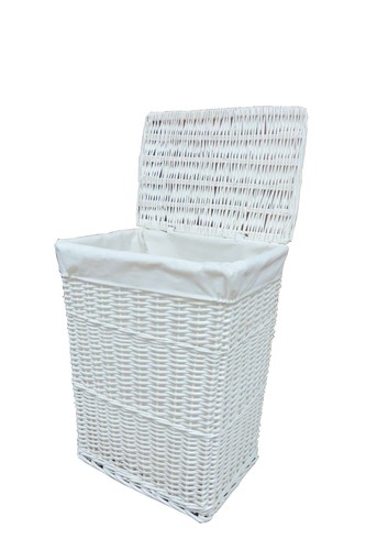 Laundry basket bin white - bin,