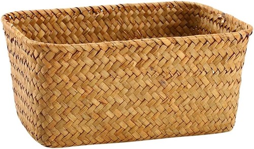 Wicker storage box seagrass - wicker,