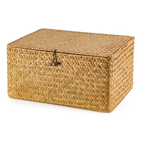 Seagrass storage hamper with - storage,