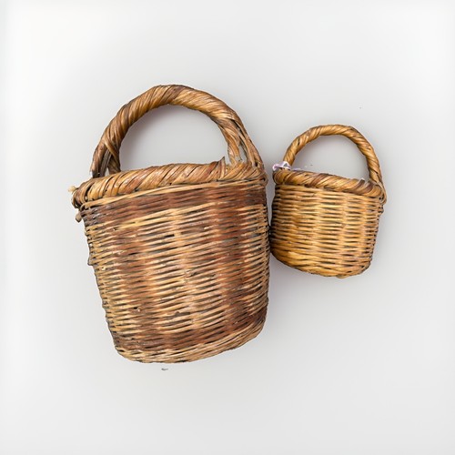 Woven wicker storage baskets - woven,