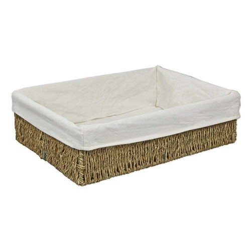 Seagrass lined storage basket - seagrass,