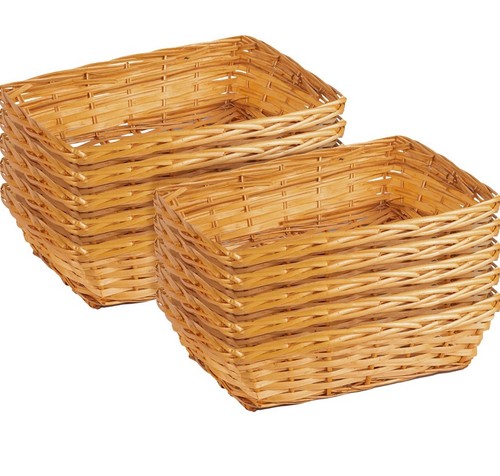 Natural wicker hamper - natural,
