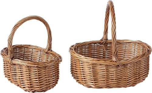Natural wicker basket with - bh,