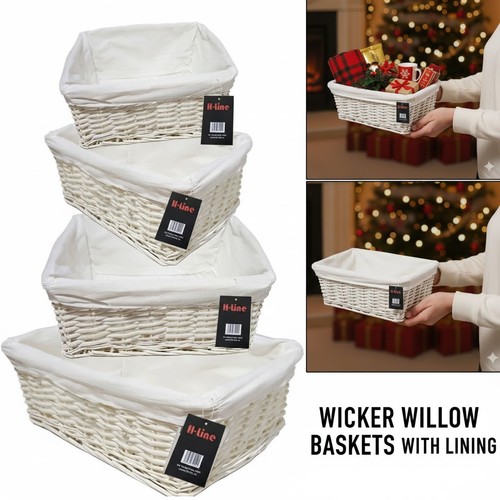 White wicker willow - white, storage