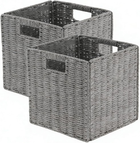 Pack faux wicker storage - wicker,