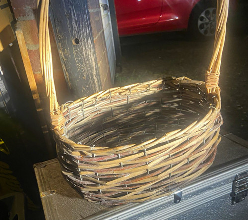 Brown oval wicker decorative - oval,