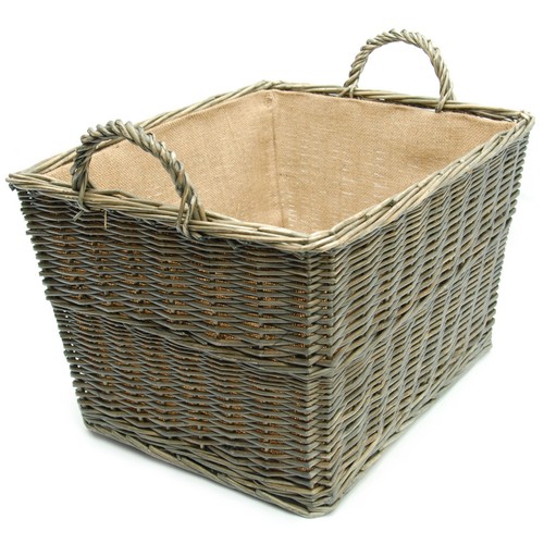 Wicker storage basket large - wicker,