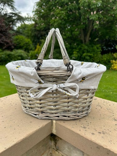 Grey wicker shopper - grey,