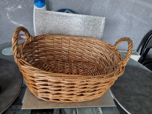Woven wicker willow oval - wicker, or