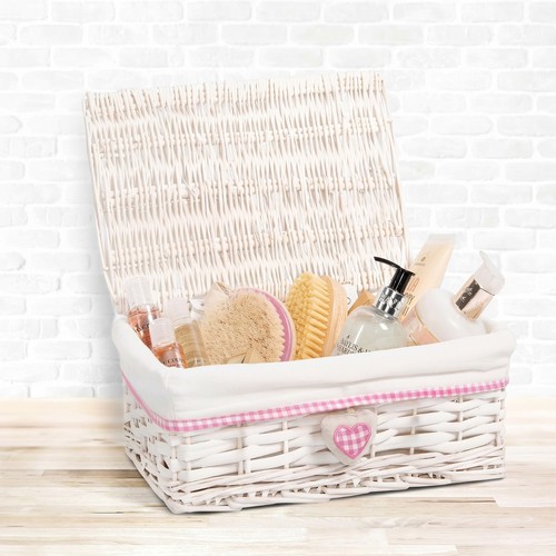 Wicker storage hamper with lid - storage,