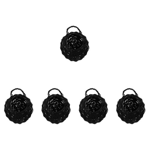 Black handwoven hanging - handwoven,