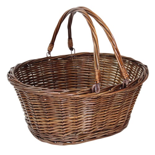 Wicker shopping basket folding - shopping,