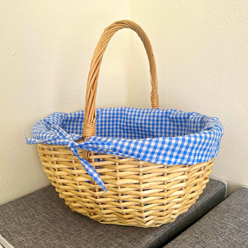 Wicker basket with handle - basket,