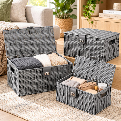Set resin wicker woven - of, 3