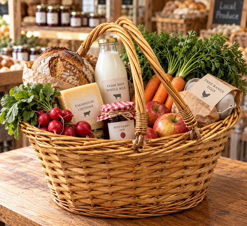 Honey wicker shopper - honey,