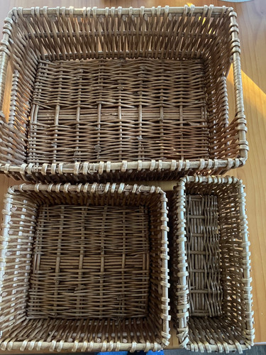Set wicker baskets - set,