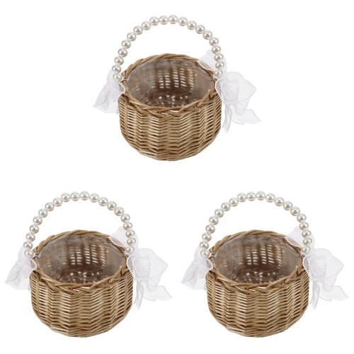 3pcs reusable wicker tote - 3pcs,