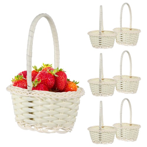 Reusable wicker rattan white - reusable,