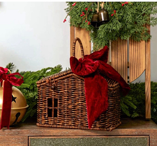 Wicker house shaped - house-shaped, holiday