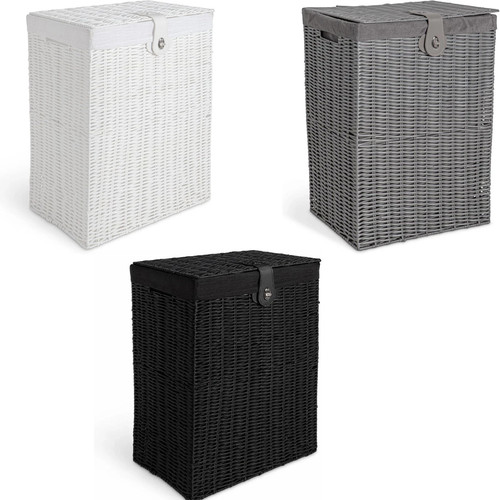 Wicker laundry hamper - wicker,