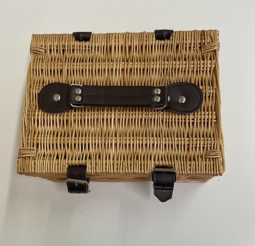 Wicker hamper basket with faux - wicker,