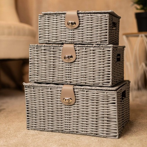 3pc storage basket set pe - basket,