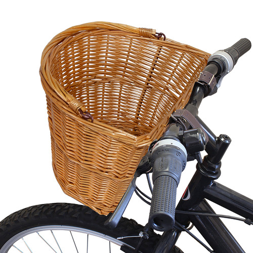Wicker bike bicycle basket - wicker,