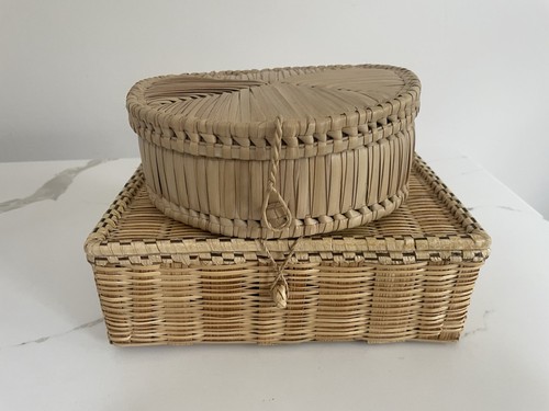 Vintage woven storage - storage, baskets